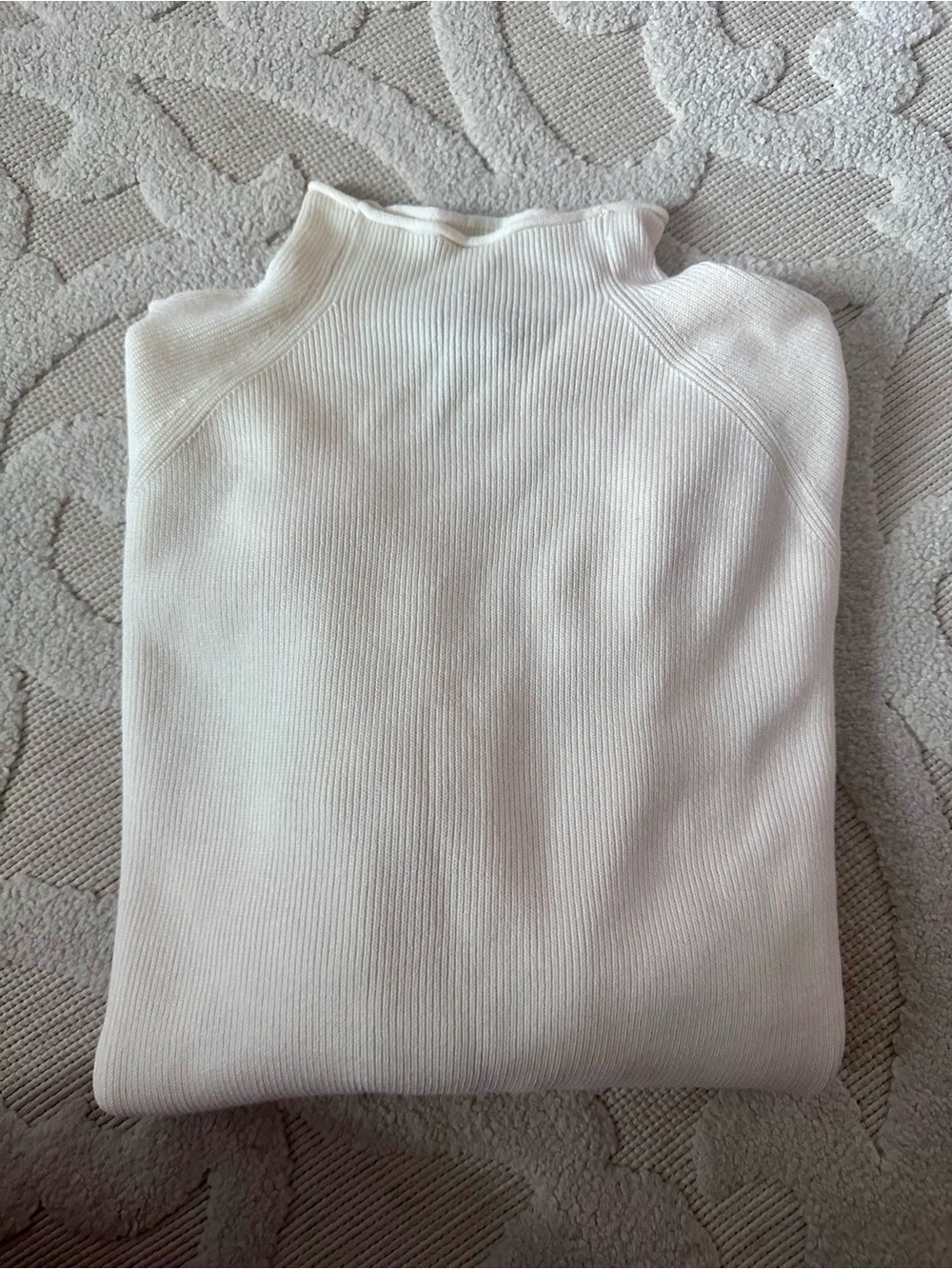 Gorgeous New Orvis XL Cream Mock Neck Long Sleeve Top - Picture 8 of 8